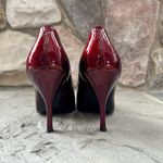 BCBGeneration BCBG Ariel Burgundy Patent Leather Peep Toe Pumps Photo 2