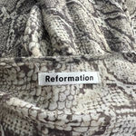 Reformation ‎ Jaz Python Snake Print Wrap Midi Dress Gray Size Small Photo 10