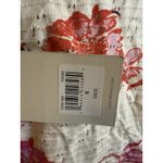 Lucky Brand Small Boho Cottage Core Wins Romantic Pink Red Floral Button Tie Top Photo 3