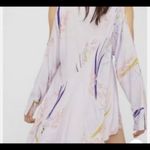 Free People FREE PEOPLE BOHO LILAC CLEAR SKIES COLD SHOULDER TUNIC DRESS Photo 3