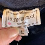 Henri Bendel NOS NWT Vintage Navy Blue Velour Maxi Skirt Size L Photo 2