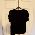 Apt. 9 Women's ® Short Sleeve Embellished Top Metallic Glitter Round Hem Tee L Photo 4