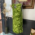 Island Beach Tropical Green Leaf Beach Shift Dress Photo 5