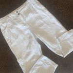 Chico's Chico’s 100% Linen Cropped Pant in Off White - size 1.5 (med/10) Photo 2