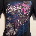 Sturgis 76th Annual Motorcycle Rally Black Graphic Tee Size Large 2016 Purple L Photo 2