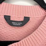 Vera Wang Simply Vera size M / L pink cable knit sweater with long sleeves Photo 3