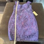 Women’s Tea Length Purple Dress Matching Chiffon Jacket Corset Back Size 14 NWT Photo 9