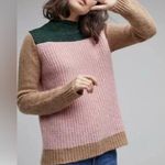 Scotch & Soda ANTHROPOLOGIE  Selina Color Block High Neck Mohair Blend Sweater Photo 0