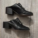 Rebecca Minkoff Black and Silver Mules with Block Heel Photo 1