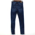 American Eagle AEO Womens 4 Super Hi-Rise Jegging Distressed Dark Wash Stretch Hipster Grunge Photo 2