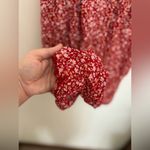 American Eagle  red floral sleeveless spaghetti strap romper with pockets size S Photo 7