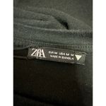 ZARA  Women's Black Long Sleeve Crew Neck Stretch T Shirt Bodysuit Top Size M Photo 2