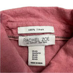 Rachel Zoe  Women's XS Pink/Dusty Rose 100% Linen Short Sleeve Button-Up‎ Shirt Photo 1