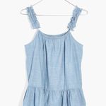 Madewell denim ruffle strap cami top Sz 14P Photo 5