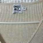 Princess Polly  Ribbed Knit Tie Front Cudal Cardigan in Beige Small Medium Photo 3