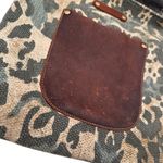 Myra Bags Leather & Canvas Voyager Shoulder Bag Purse Brown Photo 3