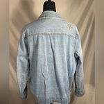 White Stag  Vintage Women's Floral Embroidered Jean Jacket 90s Denim Sz L NWOT Photo 1