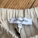 We Wore What Tie Waist Cream Wide Leg linen blend Pants size xs Photo 9