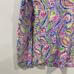 IBKUL MASSIE S Print 50 SPF 1/4 Zip Mock Neck Golf Pickleball Tennis Top Pink Photo 3