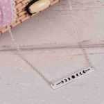 Boutique NEW Moon Phase Necklace, White Gold Plated Photo 4