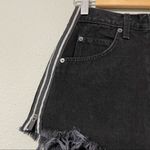 Carmar Black Raw Hem Denim Zip Front Mini Jean Skirt Festival Wear Womens 26 Size 4 Photo 2