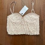ZARA NWT  BUSTIER GINGHAM COQUETTE CROP TOP Photo 5