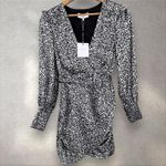 L'Academie  The Joyce‎ Mini Dress Abstract Cheetah Animal Belted Sz S NWT Photo 3