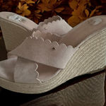 Kate Spade  Light Pink Suede Espadrille Wedges Size 8.5 Photo 0