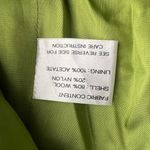 Gallery  Lime Green Checkered Women's Pea Coat Photo 6