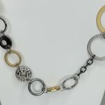 Lia Sophia  Chunky Silver Gold Tone Long Chain Link Necklace Statement ✨ Photo 4