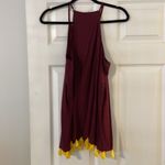 Escapada ESCAPADE Living Women's Burgundy Sleeveless Top with Yellow Tassels brand new Photo 2
