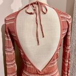 l*space L* Waloma Shimmer Chevron Cover-Up Tunic Mini Dress Rust Orange Boho Large Photo 5