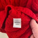 J. Jill Ruby Red Braided Knit So Soft Sweater Womens Size Medium Photo 2