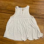 American Eagle  Top Womens Medium Cream Embroidered Sleeveless Babydoll Tank Boho Photo 2