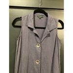 For Cynthia  Linen Blend boho lagenlook Tunic Button Up Asymmetric Dress XS Photo 2