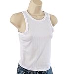 Olivia Rae White Ribbed Crew Neck Tank Top Women’s Size Small NWOT Fitted Photo 2