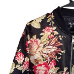 36.5 Bomber Jacket Floral satin - Black and Red woman’s sz M Photo 2