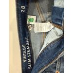 J Crew Vintage Slim Straight Jeans Womens 27" High Rise Normcore Stretch Travel Blue Photo 2