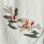 Johnny Was Florida Embroidered Raglan Sweatshirt White Size Small Photo 4