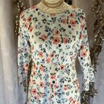 Loft  Floral‎ Mini Dress | Size 4 | Soft Blue Pink Bloom | Cottagecore Spring Photo 6