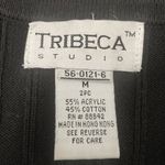 Vintage 90’s Y2K Black Knit Cardigan Sweater Pearl Button Shirt Tribeca Studio Size M Photo 3