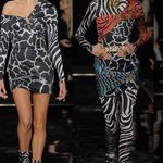 Versace  PF19 One Shoulder Mixed Animal Print Mini Dress IT 40 (US Size 4) Photo 1