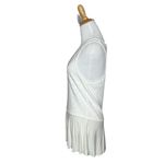 Free People  Rally Tank Top Ivory Peplum Perforated Racerback Tennis Size Small Photo 1