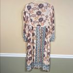 Angie  Women’s Boho Floral Print Crochet Multicolor Open Kimono Robe Duster Photo 5