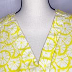 41 Hawthorn Medium Yellow Lemon Slice Sleeveless Pleated Top V Photo 2
