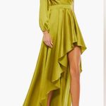 Mac Duggal Green High Low One Shoulder Flowy Gown, Size 8, $258 Photo 1