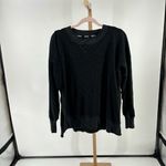 Aerie black brushed fleece long sleeve sweatshirt with side splits size small Photo 12
