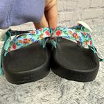 Chacos Chaco Blue Floral Hiking Sandals Women's 9** Strappy Comfort Photo 7