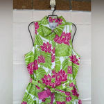 Lilly Pulitzer COPY - Green Pink Lily Frog Floral dopamine dressing rockabilly … Photo 5