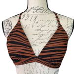 Kona Sol  Black & Brown Bikini Swimsuit Top Size Small 4/6 Photo 0